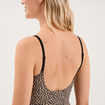 Body padd&eacute; bretelles fines microfibre marron femme