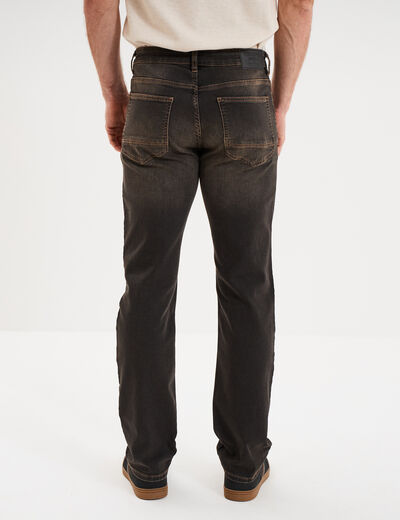 Jean stretch coupe regular denim noir homme