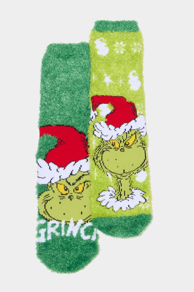 Lot 2 paires chaussettes Le Grinch vert gar&ccedil;on