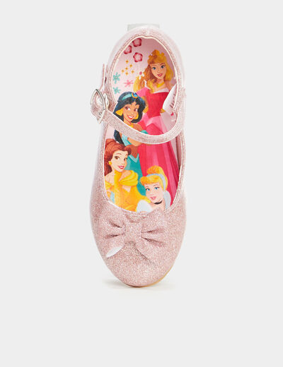 Babies à paillettes vernies Disney rose fille
