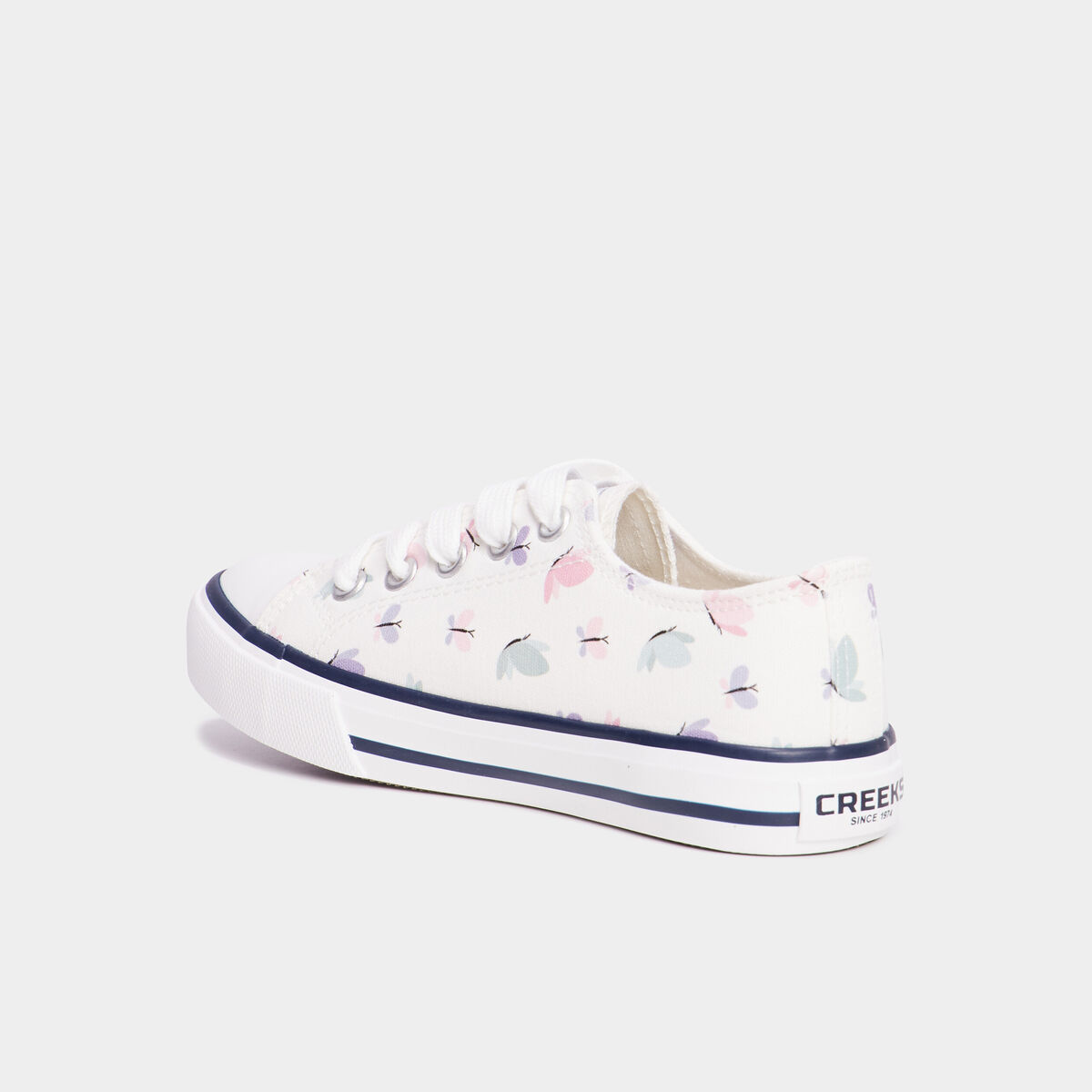 Tennis basses en toile &agrave; lacets Creeks multicolore fille