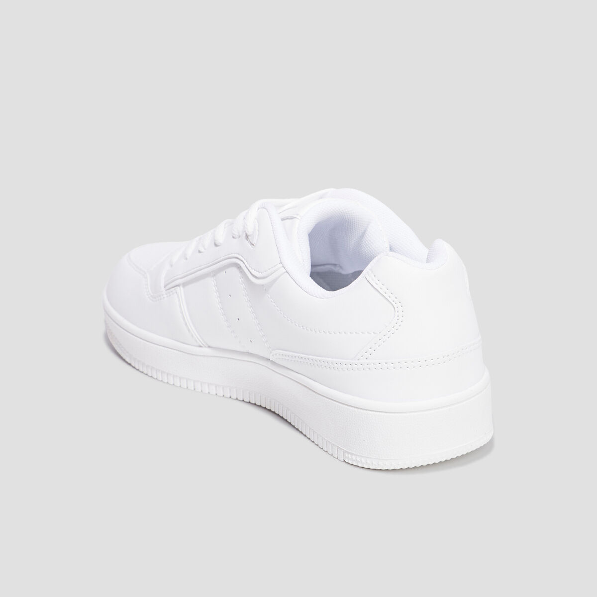 Tennis basses à lacets blanc homme