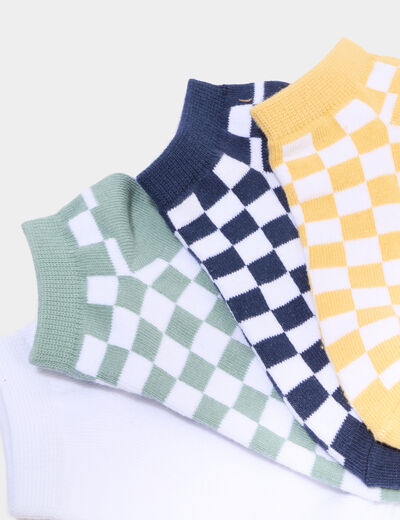 Lot 5 paires chaussettes invisibles multicolore gar&ccedil;on