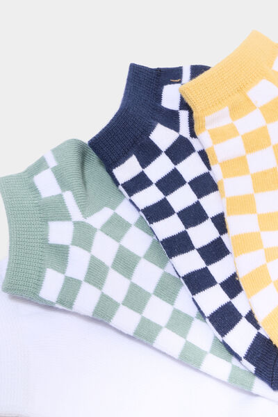 Lot 5 paires chaussettes invisibles multicolore gar&ccedil;on