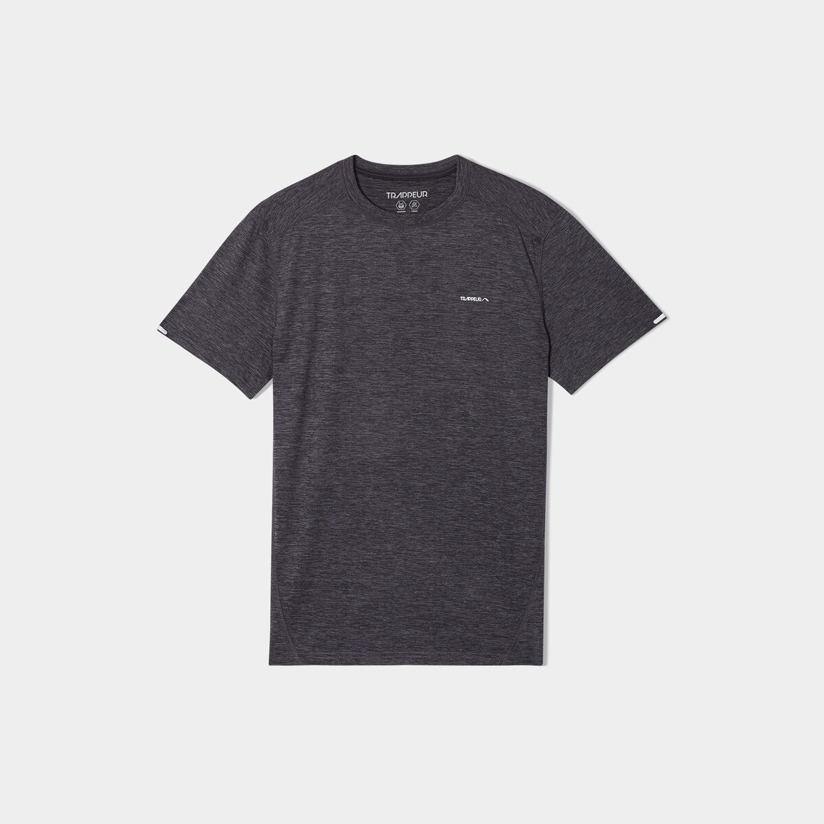 T-shirt technique outdoor l&eacute;ger Trappeur gris fonc&eacute; homme