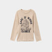 T-shirt manches longues coton gris foncé garçon