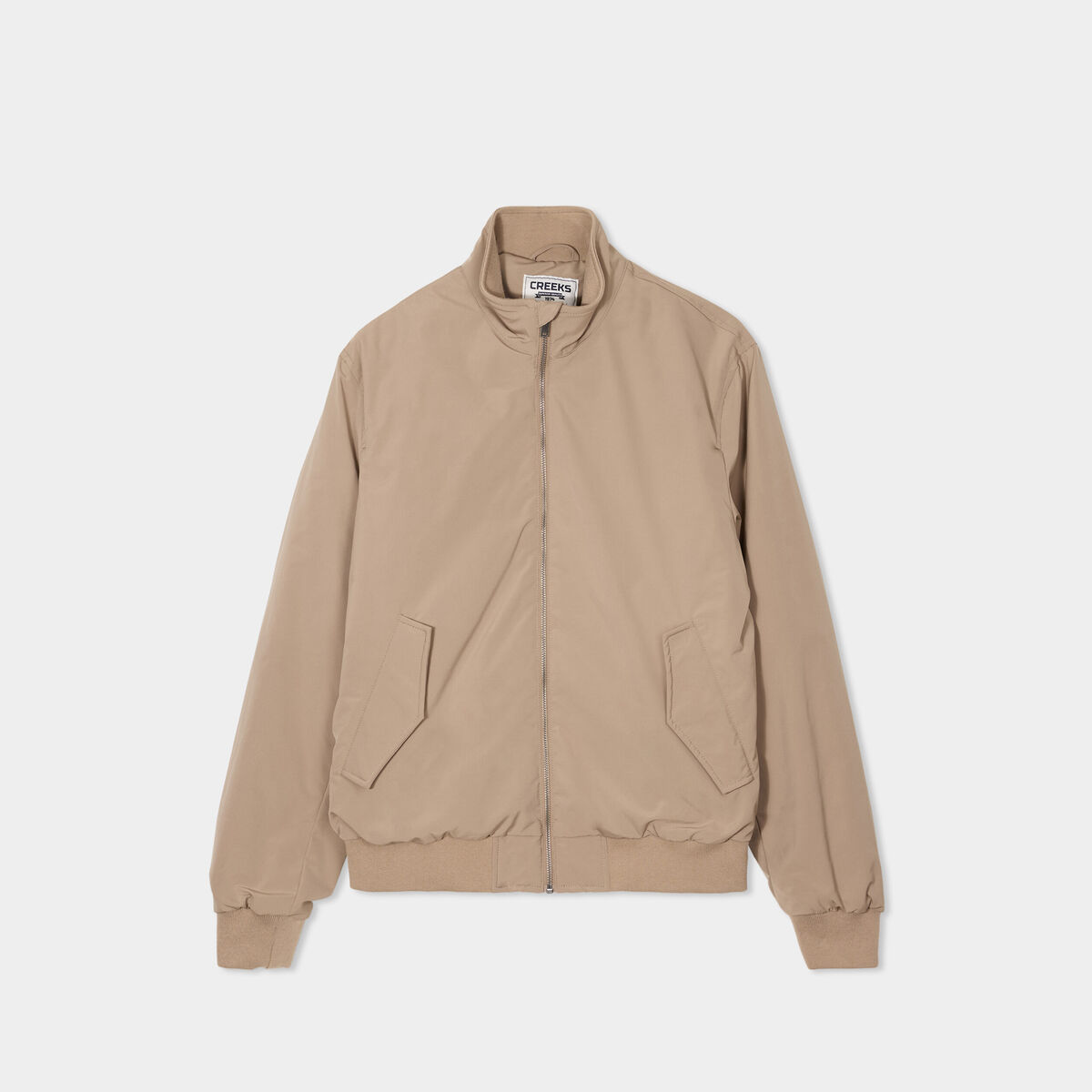 Blouson zipp&eacute; col montant Creeks taupe homme