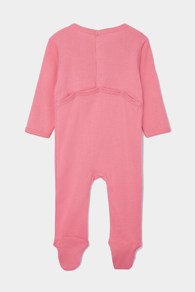 Dors-bien coton manches longues rose fushia bébé fille