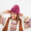 Bonnet tricoté avec bord à revers Creeks prune femme