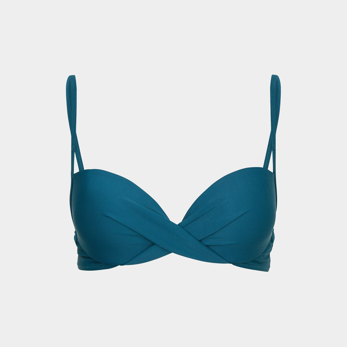 Haut de maillot de bain push up armatur&eacute; bleu p&eacute;trole femme