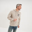 Sweat hoodie molleton 1 poche One Piece gris clair homme