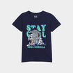 T-shirt sequins r&eacute;versibles bleu marine gar&ccedil;on