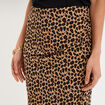 Jupe longue portefeuille stretch beige femme