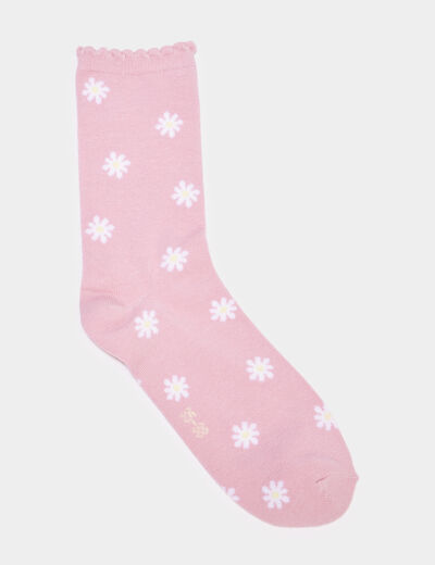 Lot 5 paires chaussettes coton parme femme