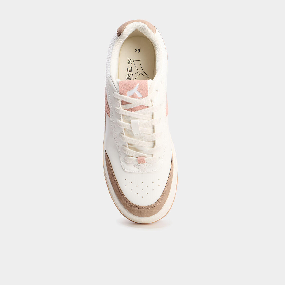 Baskets &agrave; lacets rose femme
