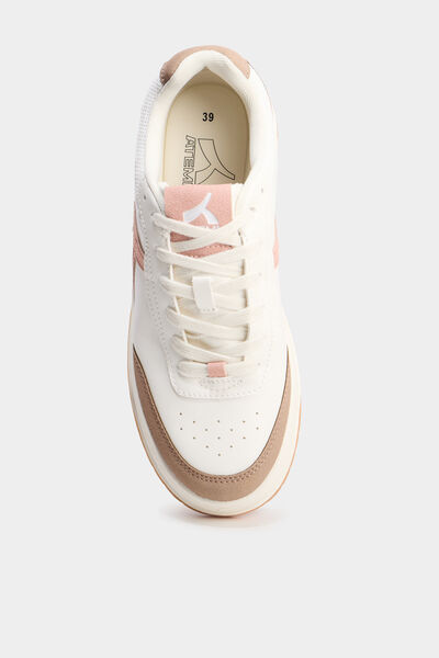 Baskets &agrave; lacets rose femme