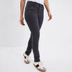 Pantalon slim en coton elasthanne gris foncé femme
