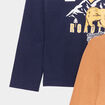 Lot 2 t-shirts col roulé bleu marine garçon