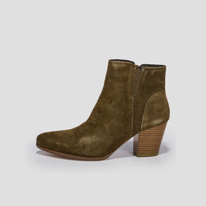 bottines western en cuir vert kaki femme Bottines western en cuir vert kaki femme