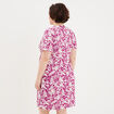 Robe portefeuille manches courtes violet femme grande taille
