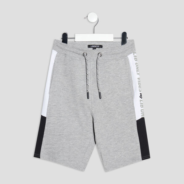 short jogging droit liberto gris garcon Short jogging droit Liberto gris garçon