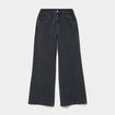 Jeans extra wide leg taille haute denim noir femme