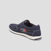 Chaussures bateau en cuir Trappeur bleu homme