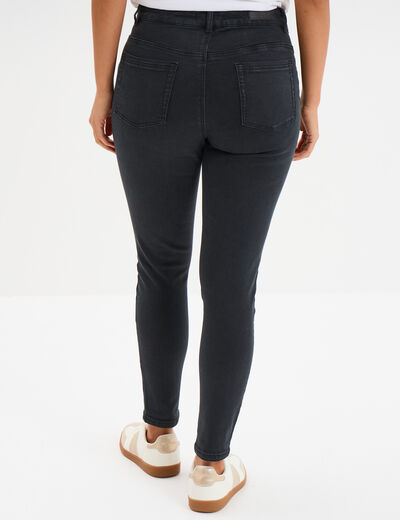 Jeans skinny 7/8ème coton Liberto noir femme