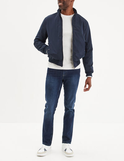 Jeans straight 5 poches denim stone homme