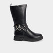 Bottes avec boucles coeurs noir fille