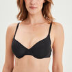 Soutien-gorge corbeille microfibre noir femme