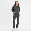 Sweat hoodie molleton à capuche gris foncé femme