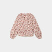 Blouse manches ballons coton ecru femme