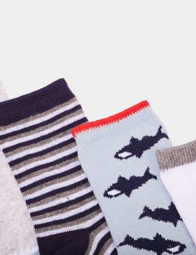 Lot 5 paires chaussettes multicolore garçon