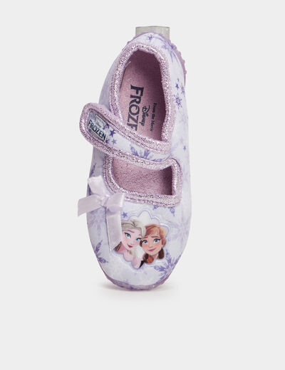 Chaussons ballerines Reine des neiges mauve fille
