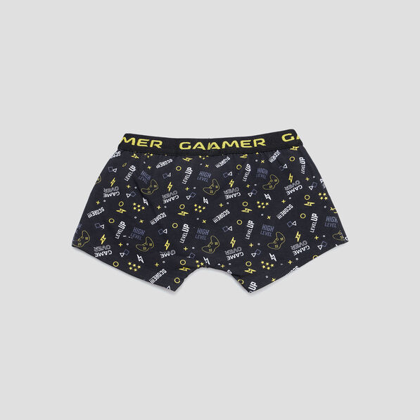 Lot 3 boxers coton noir garçon