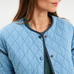 Veste matelass&eacute;e boutonn&eacute;e Creeks denim double stone femme