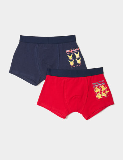 Lot 2 boxers coton Pokémon Pikachu bleu garçon