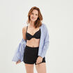 Soutien-gorge corbeille microfibre noir femme