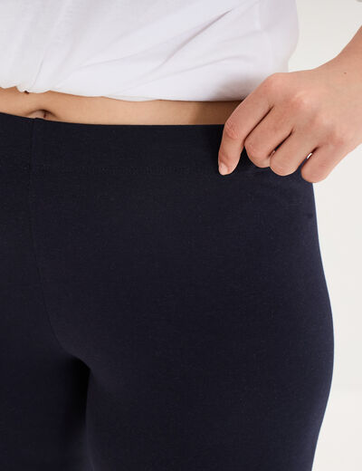 Legging avec taille &eacute;lastiqu&eacute;e bleu marine femme grande taille