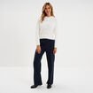 Gilet manches longues coton blanc femme