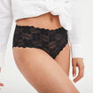Culotte dentelle taille haute noir femme
