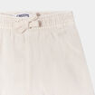 Short coton taille élastiquée à cordons ecru bébé garçon