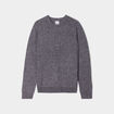 Pull col rond à manches longues gris foncé homme