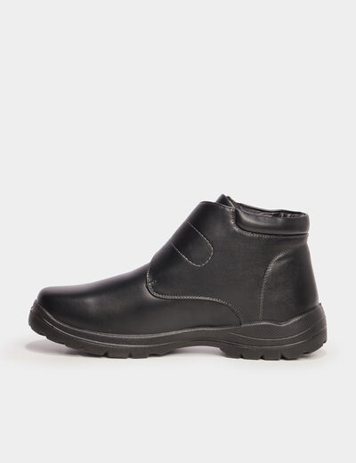 Bottines pied large noir homme