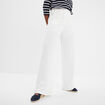 Pantalon large en crêpe blanc femme