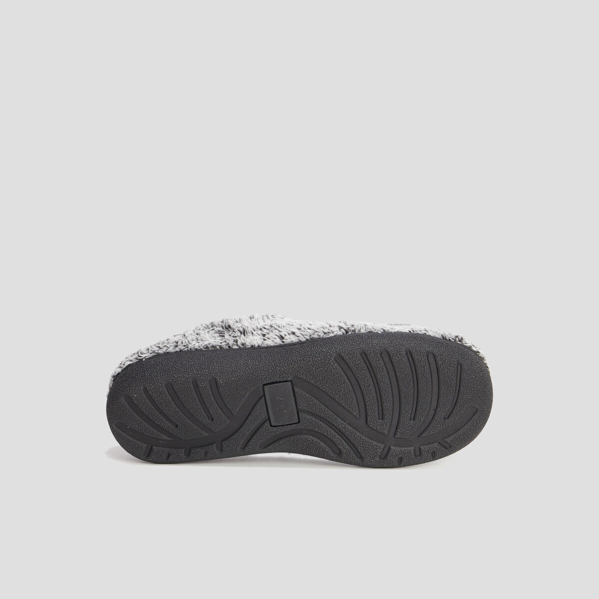 Chaussons bout rond fourrés gris homme