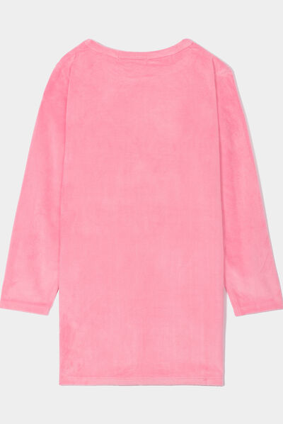 Ensemble pyjama 2 pièces velours rose fille