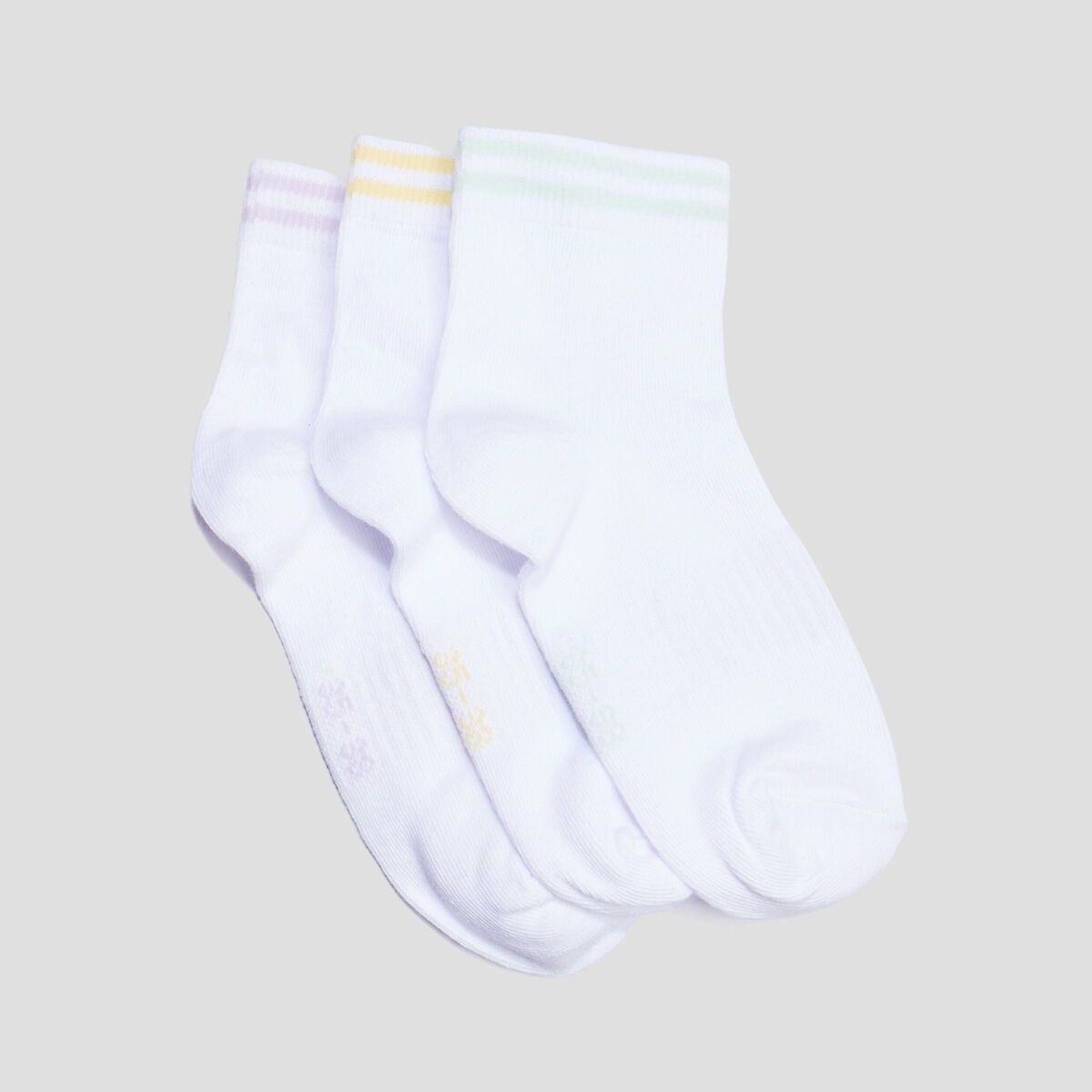 Lot 3 paires socquettes blanc femme