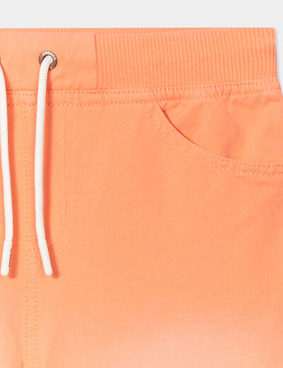 Bermuda taille élastiquée Creeks orange fluo garçon